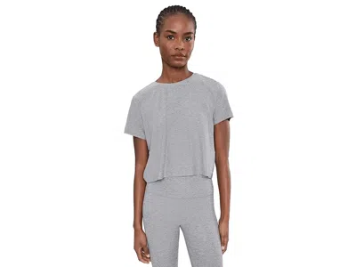 Beyond Yoga Featherweight Supreme Cropped T-shirts In Gray