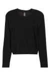 Beyond Yoga Featherweight Your Fit Long Sleeve Top In Black