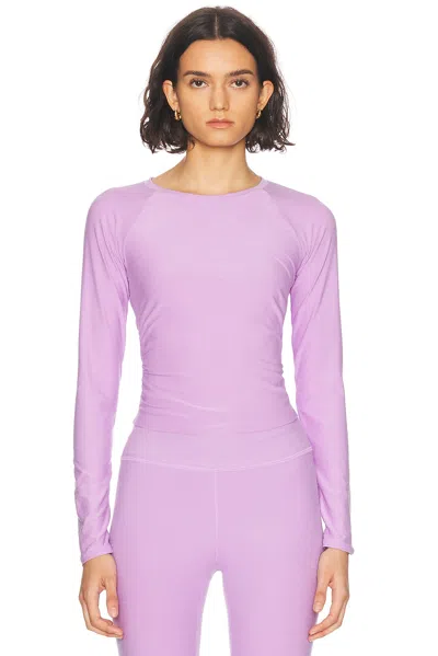 Beyond Yoga Featherweight Your Fit Long Sleeve Top In Lilac Petal Heather