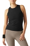 Beyond Yoga Featherweight Your Fit Ruched Tank Top In Darkest Night