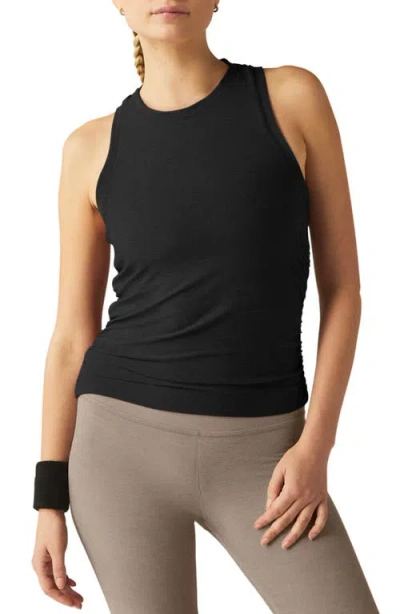 Beyond Yoga Featherweight Your Fit Ruched Tank Top In Darkest Night