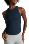 Beyond Yoga Featherweight Your Fit Ruched Tank Top In Nocturnal Navy