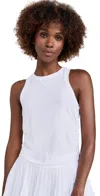 Beyond Yoga Featherweight Your Fit Shirred Tank Cloud White In Cloud White