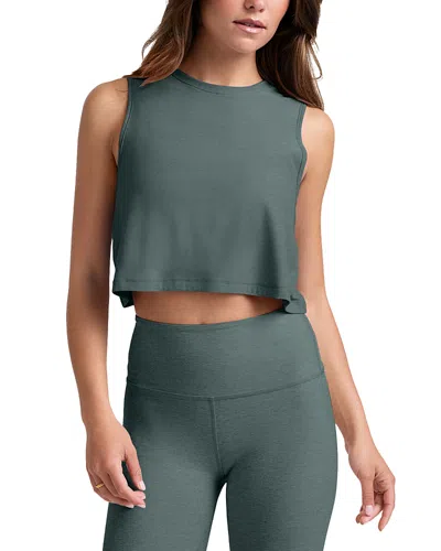 Beyond Yoga Featherwight Minimal Cropped Tank In Green