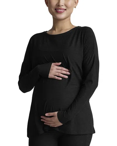 Beyond Yoga Feels Like Home Long Sleeve Maternity Top In Black
