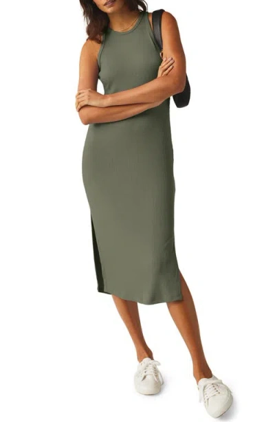 Beyond Yoga Formation Rib Tank Dress In Green Dusk