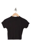 Beyond Yoga Formation Ribbed Crop T-shirt In Black