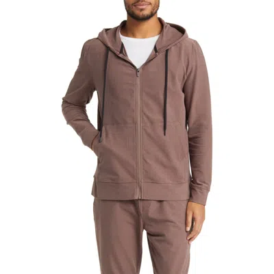 Beyond Yoga Freefit Zip Hoodie In Truffle Heather