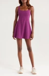 Beyond Yoga Garden Party Space Dye Sleeveless Minidress In Purple