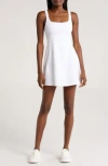 Beyond Yoga Garden Party Space Dye Sleeveless Minidress In Cloud White