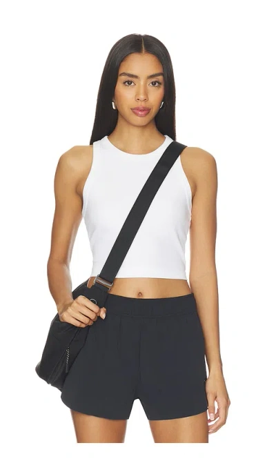 Beyond Yoga Garment Dye Rib Cropped Tank Top In White