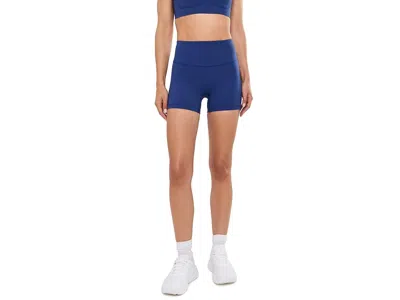 Beyond Yoga Glowzone 4 Biker Shorts Women's Shorts Deep Ocean: Sm (us Women's 4-6) 4, Elastane/nylon In Blue