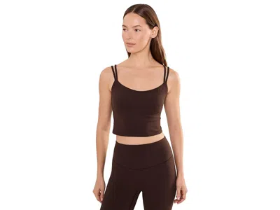 Beyond Yoga Glowzone Strappy Cropped Tank Top Women's Clothing Cocoa Plum: Xs, Elastane/nylon In Brown