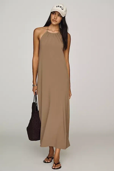 Beyond Yoga Go With The Flow Halter Dress In Brown