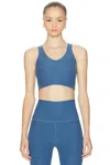 Beyond Yoga Good Day Long Line Bra In Blue