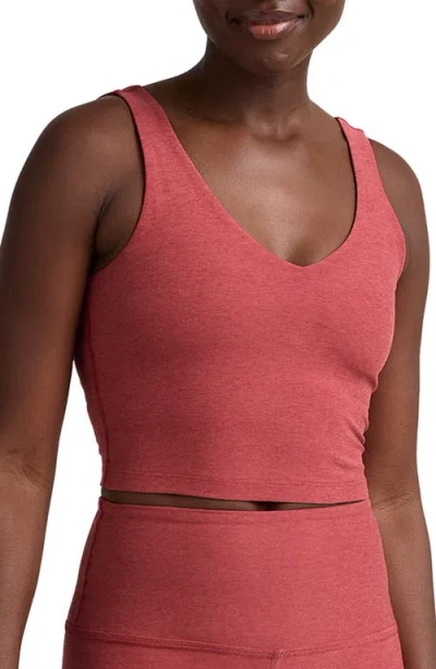Beyond Yoga Good Day Space Dye Crop Tank In Pink