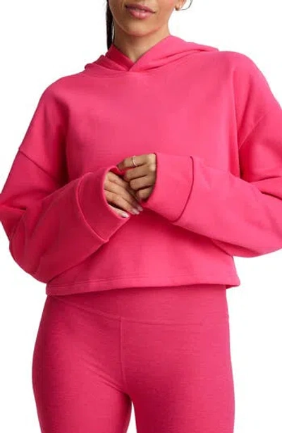 Beyond Yoga Happiness Crop Hoodie In Pink