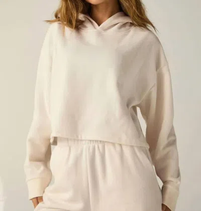 Beyond Yoga Happiness Cropped Hoodie In Fresh Snow In Multi