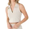 Beyond Yoga Heather Rib Prep Cropped Tank Top In Cream Heather In Multi