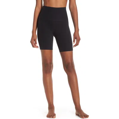 Beyond Yoga Spacedye In The Mix High-waist Biker Shorts In Darkest Night