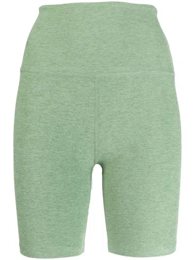 Beyond Yoga High-waisted Biker Shorts In Green