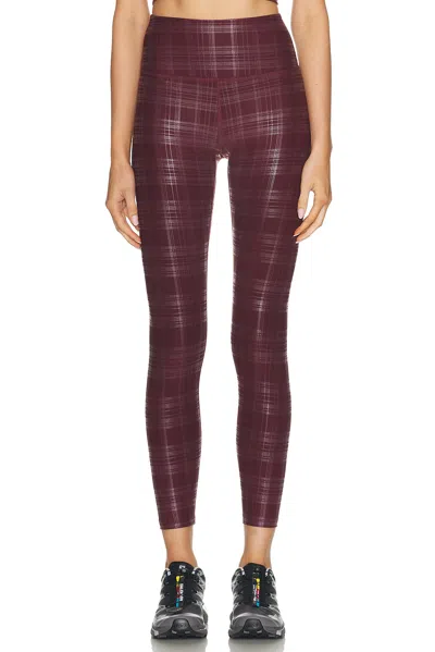 Beyond Yoga High Waisted Midi Legging In Burgundy
