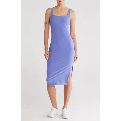 Beyond Yoga Icon Space Dye Midi Dress In Indigo Heather