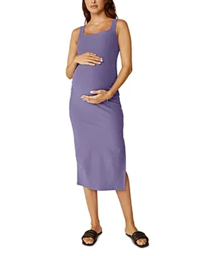 Beyond Yoga Icon Maternity Dress In Indigo Heather