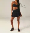 Beyond Yoga If You Pleats Mini Skirt In True Black