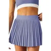 Beyond Yoga If You Pleats Mini Skirt In Periwinkle Cloud