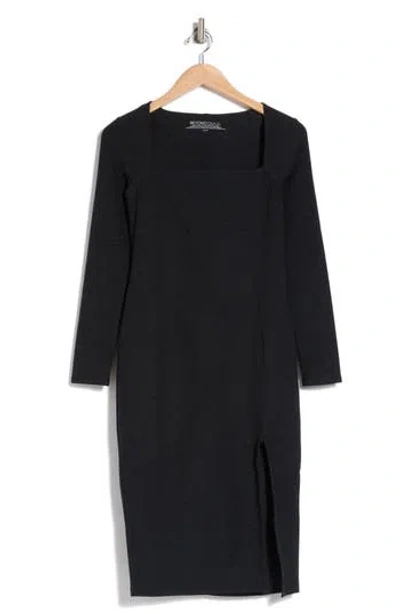 Beyond Yoga Impress Space Dye Long Sleeve Midi Dress In Darkest Night |  ModeSens