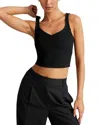 Beyond Yoga Impulse Ribbed Cropped Tank Top In Black Onyx