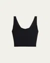 Beyond Yoga Power Beyond Intensity Racerback Cropped Tank Top In Black Onyx