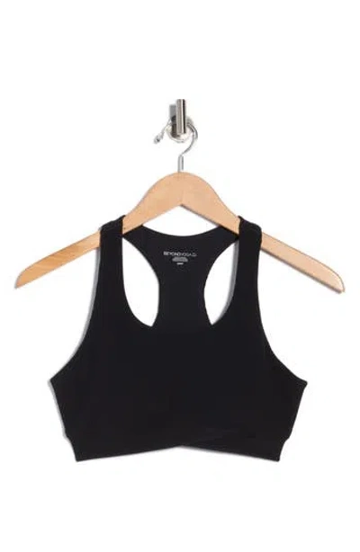 Beyond Yoga Impulse Rib Sports Bra In Black
