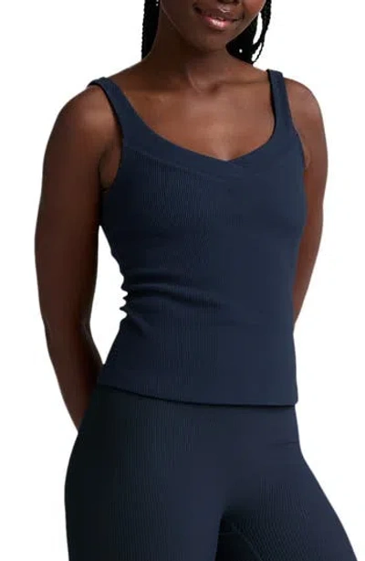 Beyond Yoga Impulse Ribbed Classic Performance Tank In Blue