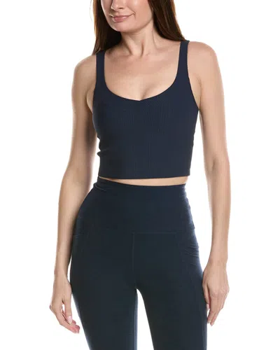 Beyond Yoga Impulse Ribbed Cropped Tank In Blue