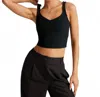Beyond Yoga Impulse Ribbed Cropped Tank Top In Black Onyx In Black