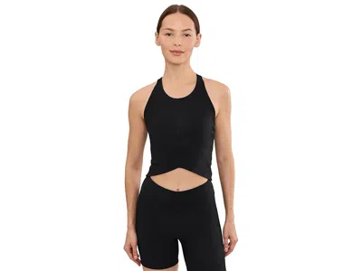Beyond Yoga Impulse Ribbed High Neck Tank Top In Black