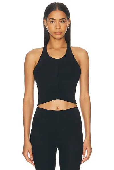 Beyond Yoga Impulse Ribbed High Neck Tank Top In Black