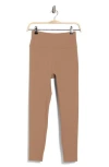 Beyond Yoga Impulse Ribbed Midi Leggings In Brown