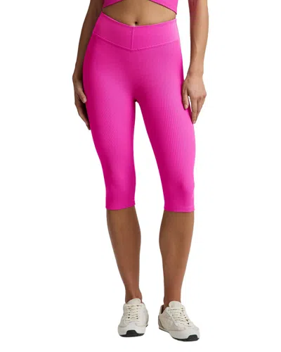 Beyond Yoga Impulse Ribbed V Waist Pedal Pusher 14.25in Legging In Pink