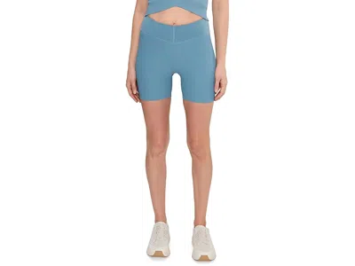 Beyond Yoga Impulse Ribbed V-waist Biker Shorts In Blue