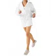 Beyond Yoga In Stride Half Zip Pullover In True White In White