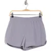 Beyond Yoga In Stride Lined Shorts In Cloud Gray
