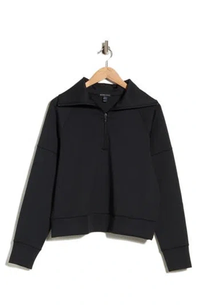Beyond Yoga In The Flow Quarter Zip Pullover In Black