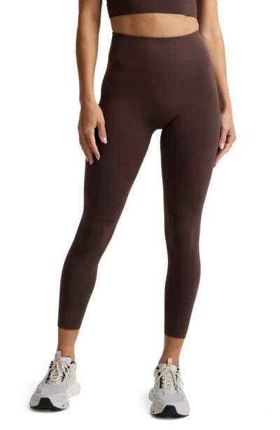 Beyond Yoga In The Zone High Waist Midi Leggings In Brown