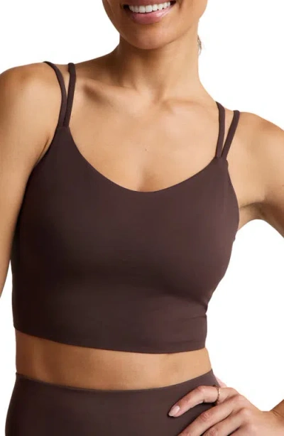Beyond Yoga In The Zone Performance Cropped Tank In Brown
