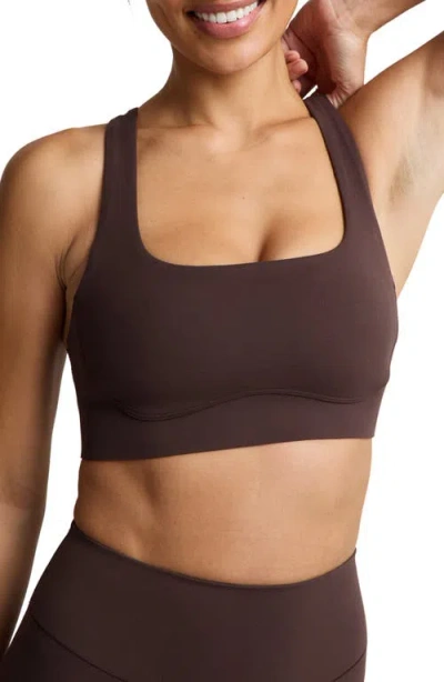 Beyond Yoga In The Zone Scoop Neck Sports Bra In Multi