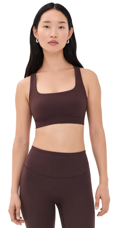 Beyond Yoga In The Zone Scoopneck Bra Cocoa Plum