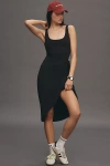 Beyond Yoga Intrigue Twist Knit Midi Dress In Black